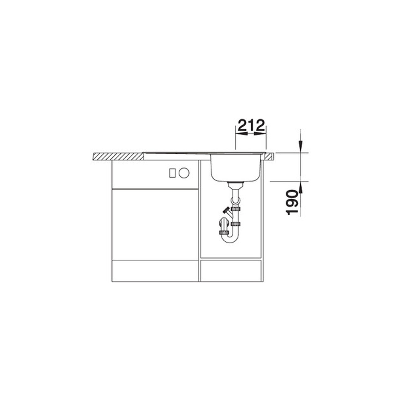 Chiuveta de bucatarie BLANCO MEDIAN 45 S cuva dreapta - imagine 5