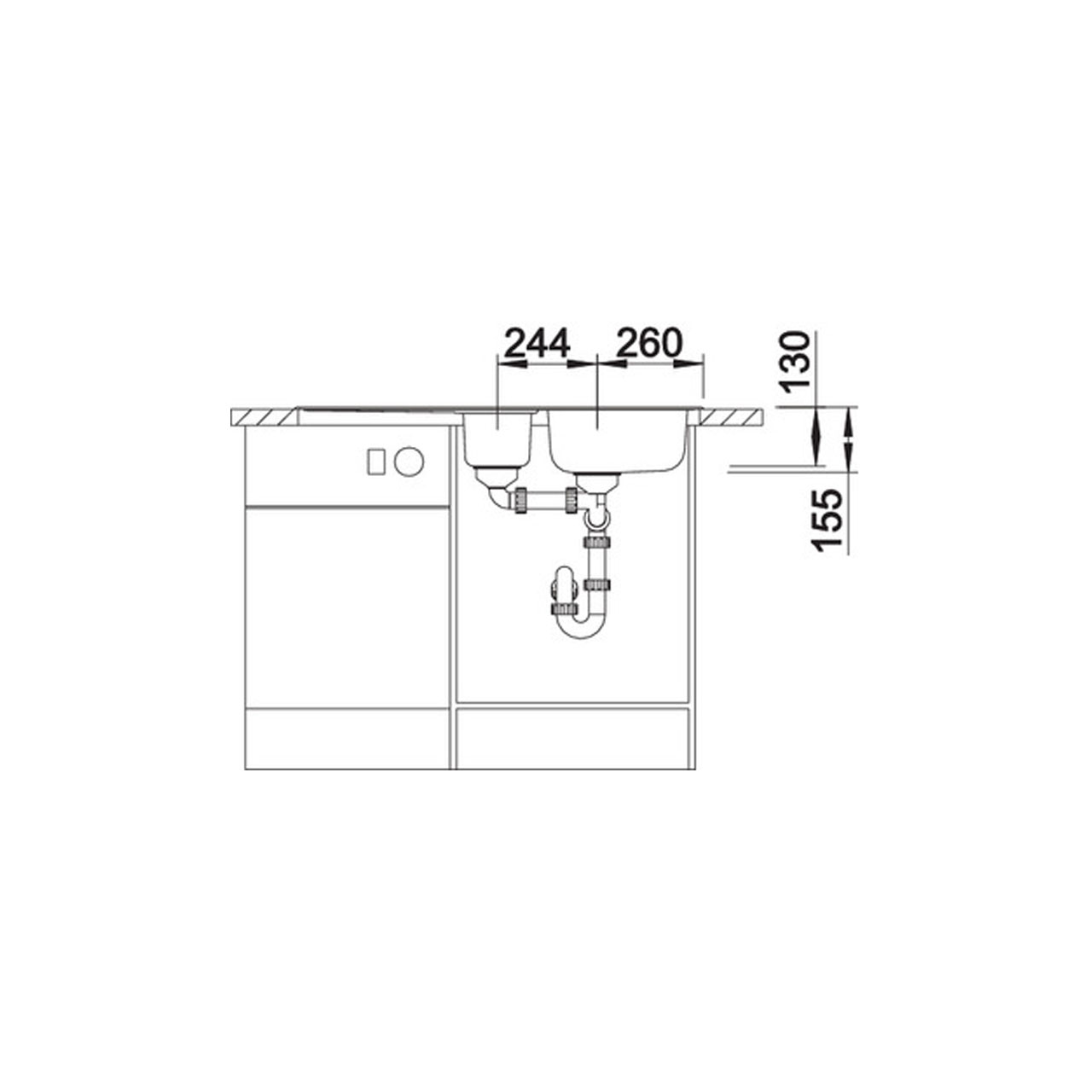Chiuveta de bucatarie BLANCO LIVIT 6 S LEINEN - imagine 5