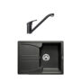 Pachet chiuveta de bucatarie BLANCO ENOS 40 S SILGRANIT ANTRACIT + baterie DARAS SILGRANIT ANTRACIT
