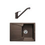 Pachet chiuveta de bucatarie BLANCO ENOS 40 S SILGRANIT CAFEA+ baterie DARAS SILGRANIT CAFEA
