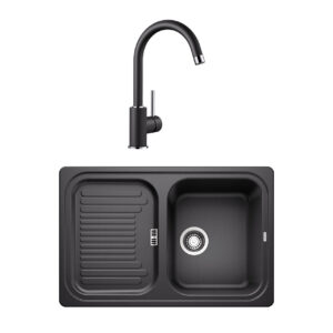 Pachet chiuveta de bucatarie BLANCO CLASSIC 45 S + baterie MIDA SILGRANIT antracit
