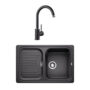 Pachet chiuveta de bucatarie BLANCO CLASSIC 45 S + baterie MIDA SILGRANIT antracit