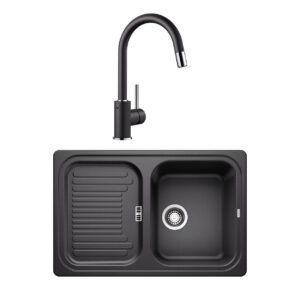 Pachet chiuveta de bucatarie BLANCO CLASSIC 45 S + baterie MIDA-S SILGRANIT antracit