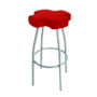 Scaun inalt de bar cadru metalic cromat si sezut tapitat CROSS EVO_1071