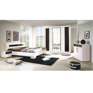 Set dormitor, alb / negru, RUBLIN