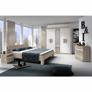 Dormitor, stejar sonoma /alb, MEDIOLAN 2 NEW