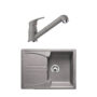 Pachet chiuveta de bucatarie BLANCO ENOS 40 S SILGRANIT ALUMETALIC+ baterie DARAS S SILGRANIT ALUMETALIC cu dus extractibil