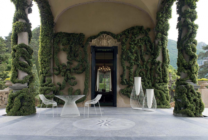 Mese exterior structura metalica blat sticla HEAVEN