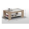 Măsuţă de cafea, stejar sonoma/alb, FINLEY