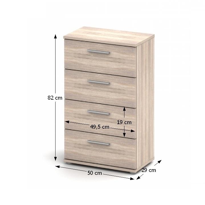 Comodă, stejar sonoma, NOKO-SINGA 14