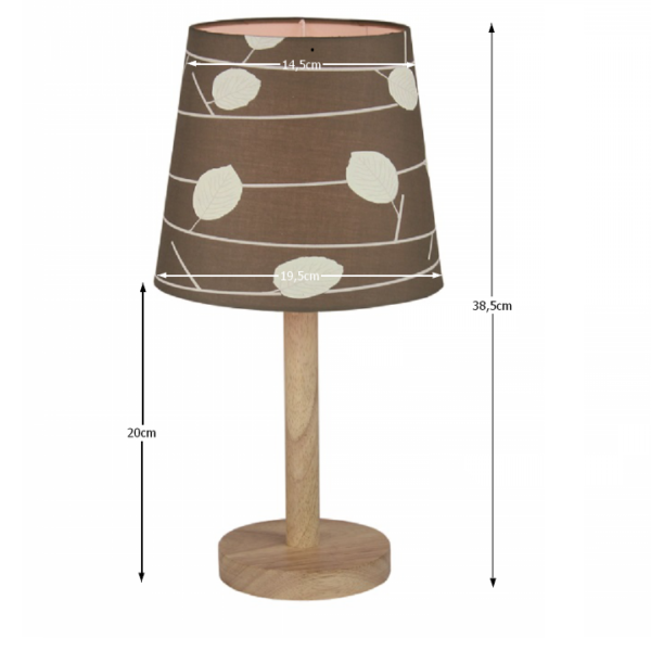 Lampă pe picior, lemn/material model frunze, QENNY TYP 6 LT6026