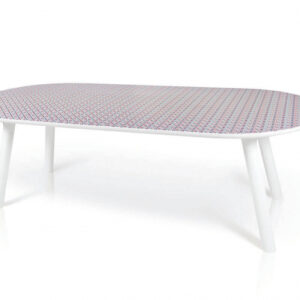 Mese lemn blat oval cu pattern etnic BO-EM 001 A