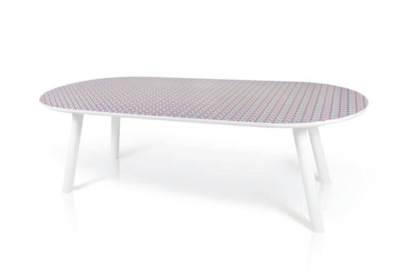 Mese lemn blat oval cu pattern etnic BO-EM 001 A