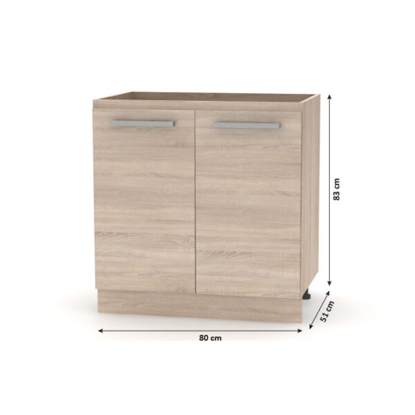 Cabinet inferior 80 2 DV, stejar sonoma, NOVA PLUS NOPL-060-0S