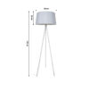 Lampa de podea Milano wa004-w, albă, trepied