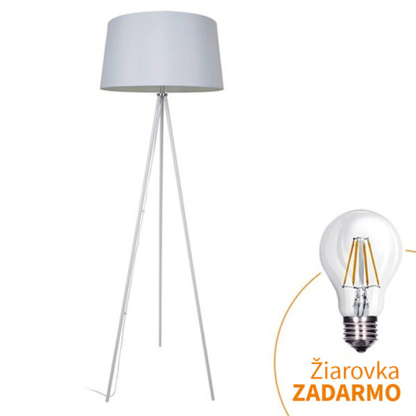 Lampa de podea Milano wa004-w, albă, trepied