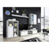 Mobilier de living, alb/beton, KLARK