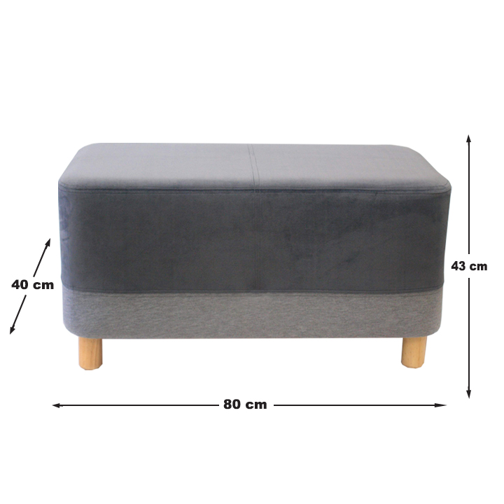 Taburet, gri/natural, MONK