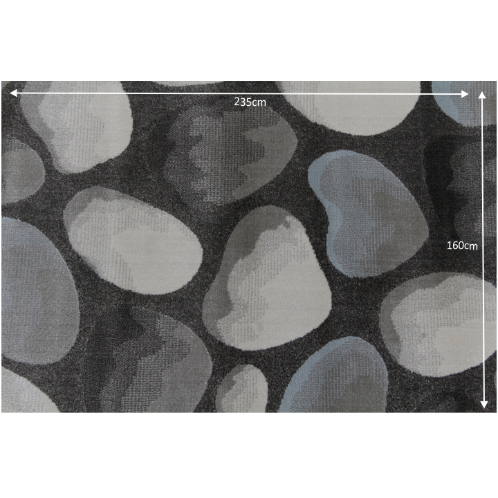 Covor 160x235 cm, maro/gri/model pietre, MENGA