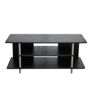 Măsuţă TV, negru/argintiu, QUIDO