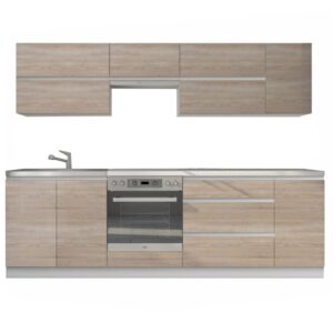Ansamblu bucătărie 2,6m, stejar sonoma, LINE