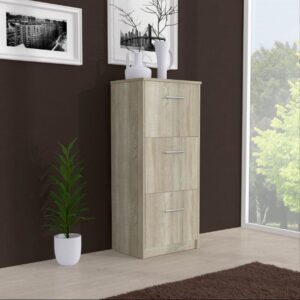 Dulap pt. încălţăminte, 3 rănduri, stejar sonoma, NARIO TYP 5