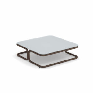 Mese cafea exterior structura metalica blat sticla MARCEL