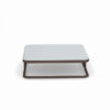 Mese cafea exterior structura metalica blat sticla MARCEL