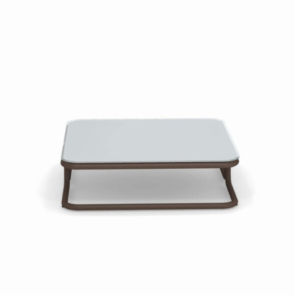 Mese cafea exterior structura metalica blat sticla MARCEL