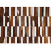 Covor de lux din piele, maro/alb, patchwork, 69x140, PIELE DE VITĂ TIP 5