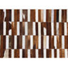 Covor de lux din piele, maro/alb, patchwork, 171x240, PIELE DE VITĂ TIP 5