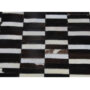 Covor de lux din piele, maro/negru/alb, patchwork, 120x180, PIELE DE VITĂ TIP 6