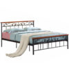 Cadru pat cu somieră lamelară, lemn cireş/metal, 160x200, MORENA