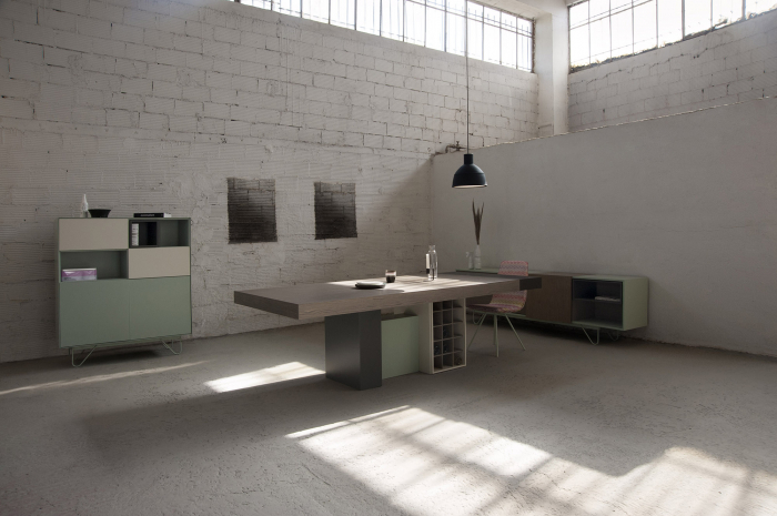 Mese din lemn baza depozitare integrata VINTME 001