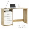 Măsuţa PC , stejar sonoma/alb, LARISTOTE 101000