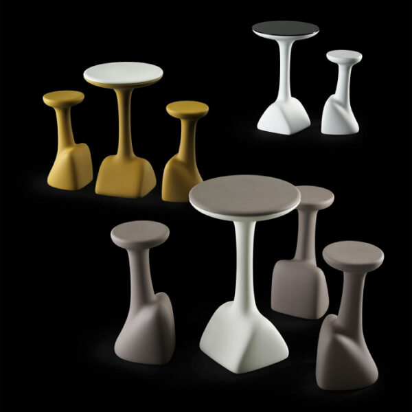 Scaune inalte de bar din plastic ARMILLARIA