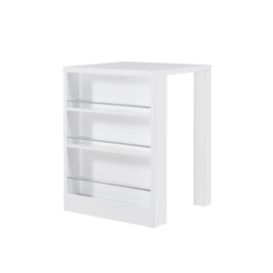 Masă de bar, alb cu luciu ridicat, BILBAO