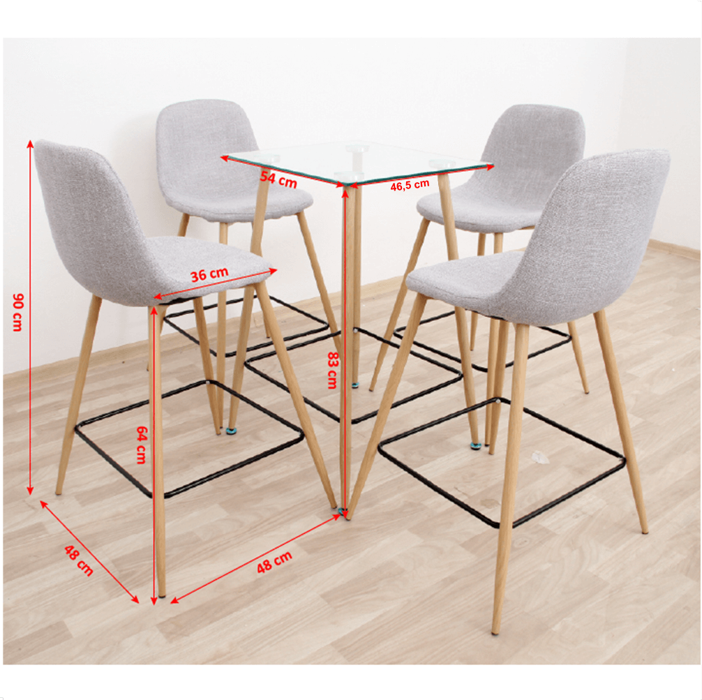 Set dining, masă/patru scaune, DAMAN