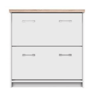 Pantofar 2K, PAL melaminat, alb/stejar sonoma, TOPTY