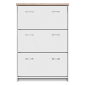 Pantofar 3K, PAL melaminat, alb/stejar sonoma, TOPTY