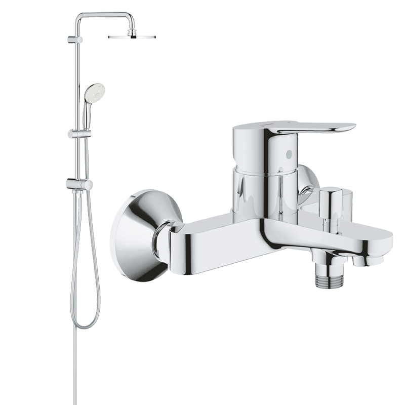 Coloana Dus Grohe New Tempesta 200 Crom Montare Pe Perete Baterie Cada Bauedge 27389002 23334000 Vreaumobila