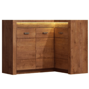 Comodă de colţ, frasin deschis, INFINITY I-15