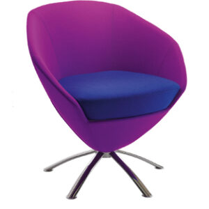 Fotoliu tapitat cadru metalic Fleur 1520 PO B35G