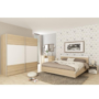 Set complet dormitor (pat 160x200 cm), stejar, sonoma/alb GABRIELA