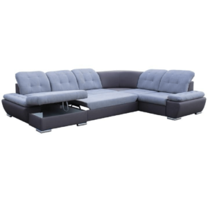 Colţar în formă de U, gri, model stânga, Silver U 1