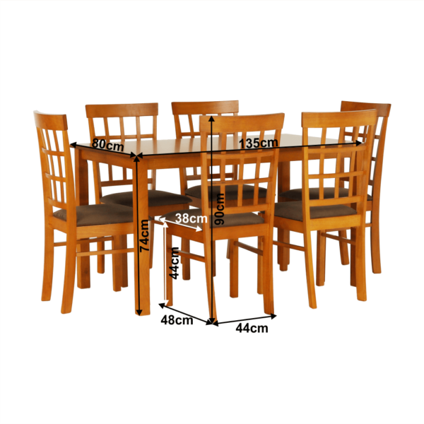 Set dining 1+6, cireş, GRID NEW