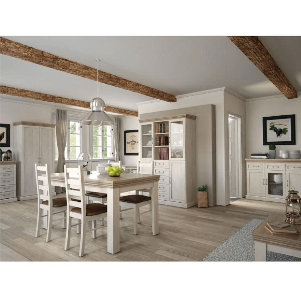 Masă extensibilă pentru dining, pin nordic/stejar sălbatic, ROYAL ST