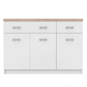 Comodă 3d2s, alb/stejar sonoma, TOPTY Typ 07