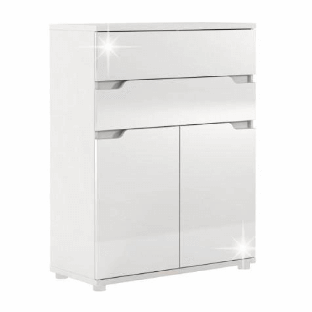 Comodă, albă lucioasă, ADONIS AS 01