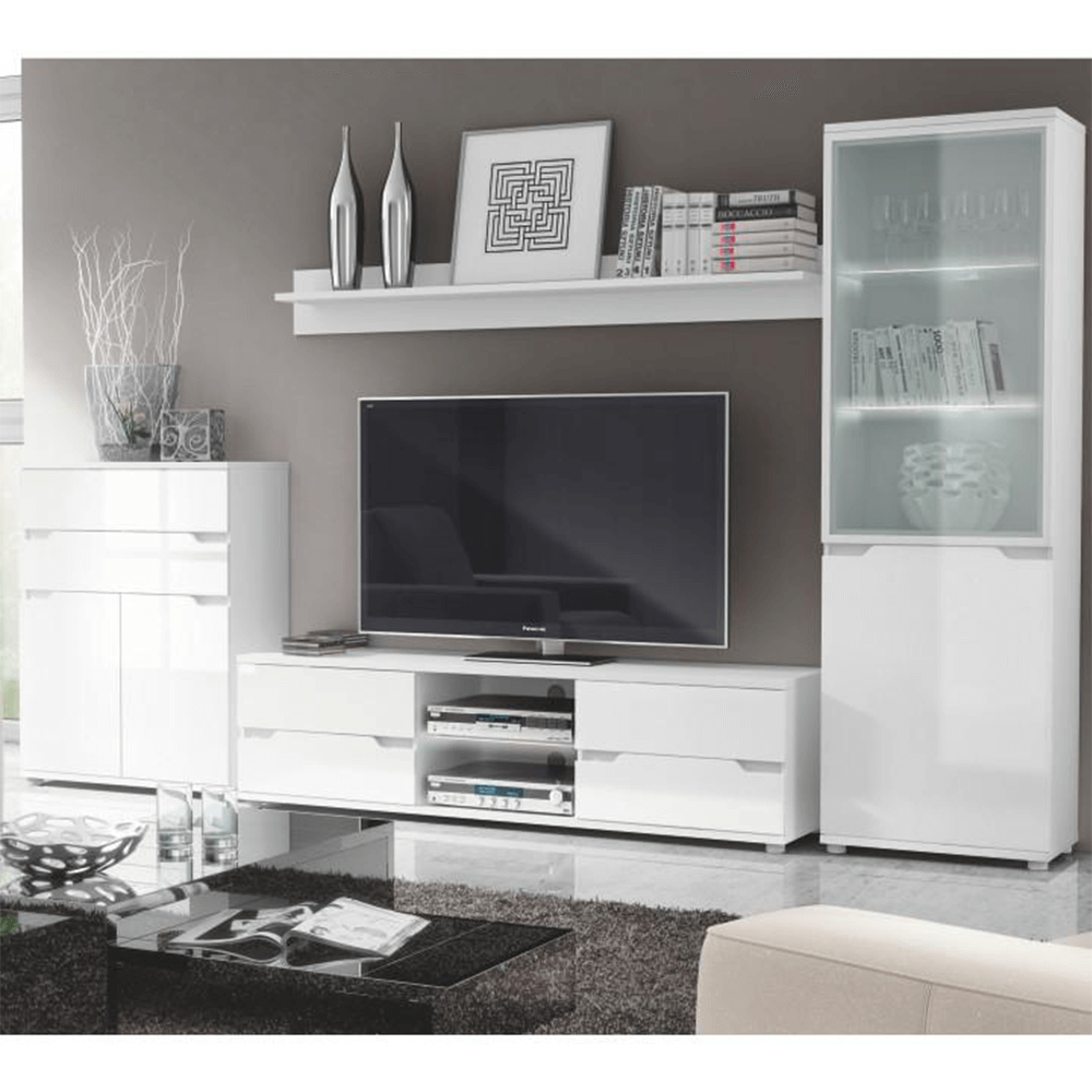 Comodă, albă lucioasă, ADONIS AS 01